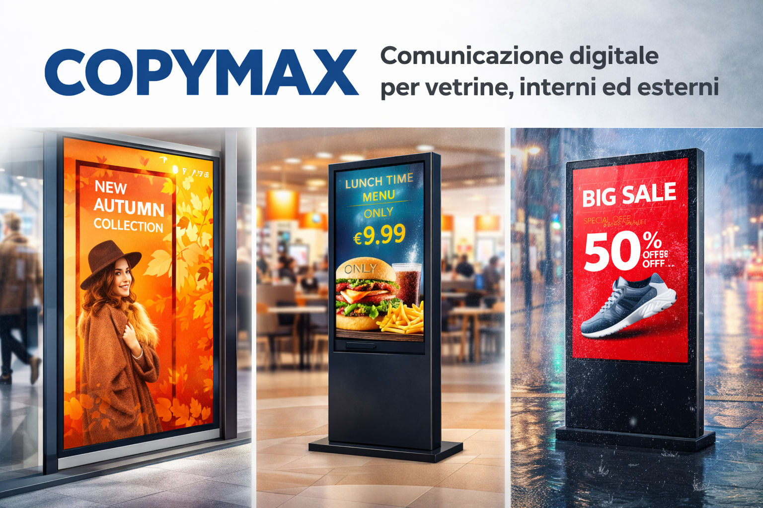 Noleggio Visual & Digital Signage - Copymax